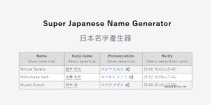 日文好聽名字|2個線上日文名字產生器，好聽又可愛的日文男、日文。